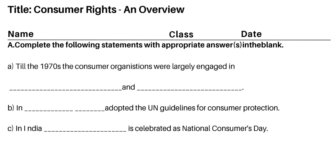 Consumer Rights - An Overview