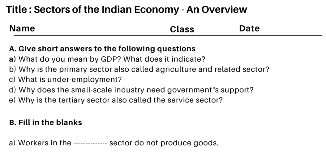 Sectors of the Indian Economy - An Overview