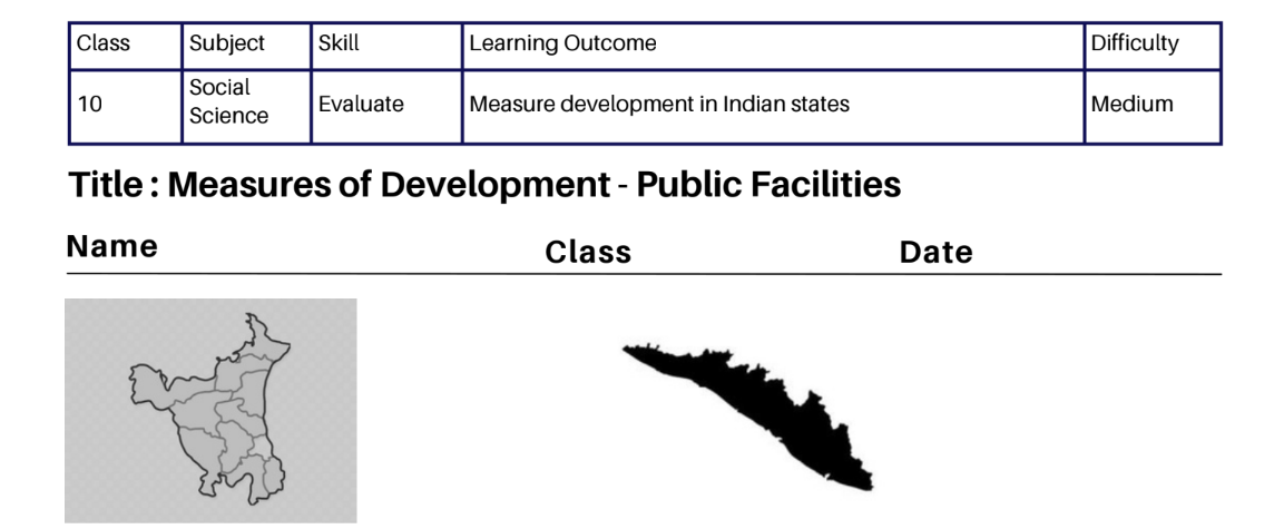Measures of Development - Public Facilities