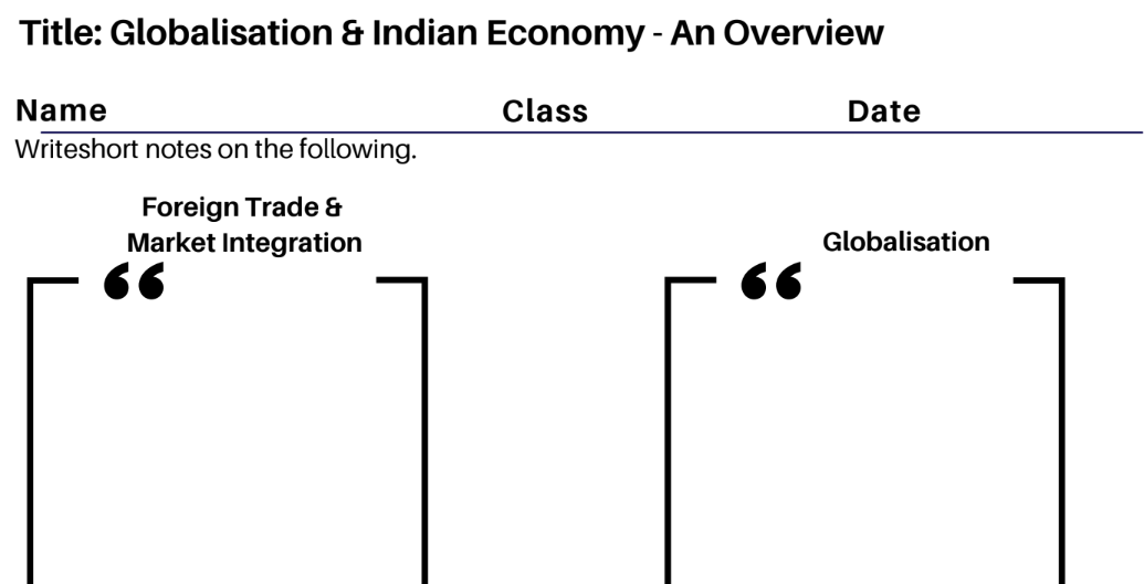 Globalisation & Indian Economy - An Overview
