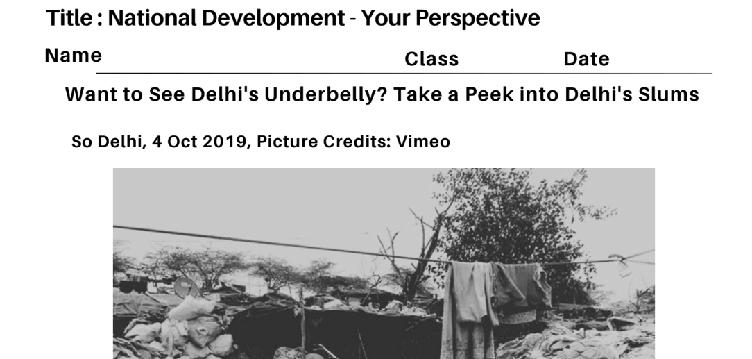 National Development - Your Perspective
