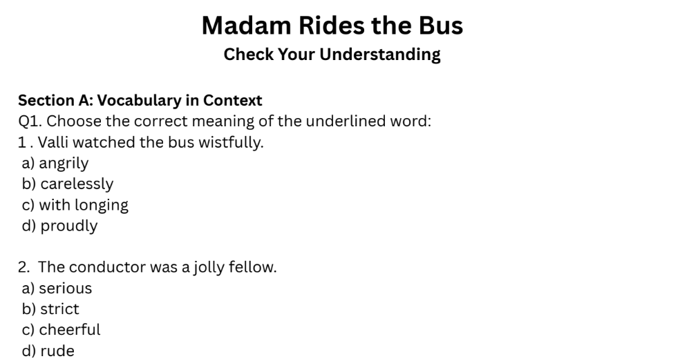 Madam Rides the Bus