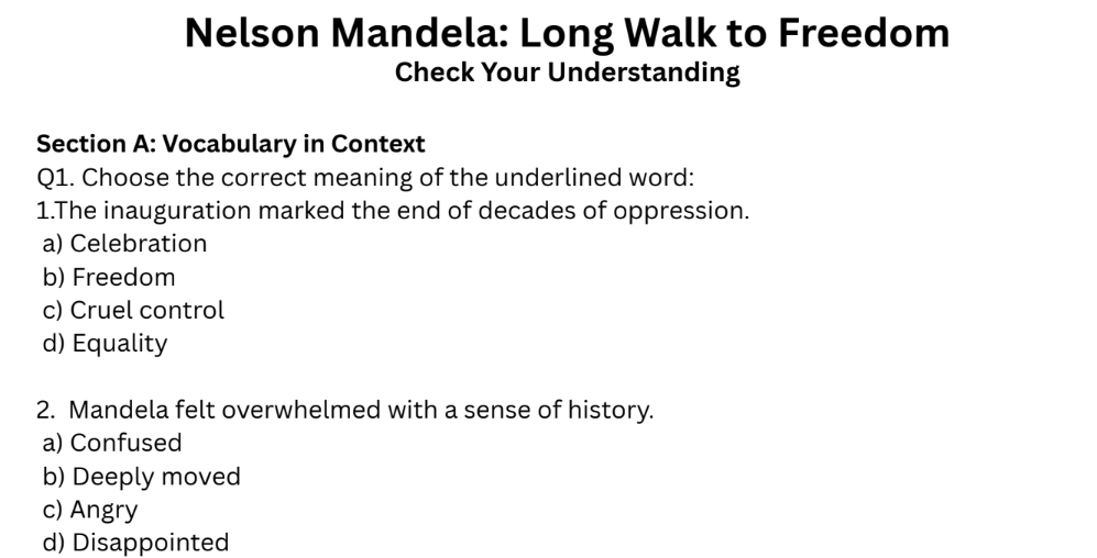 Nelson Mandela: Long Walk to Freedom