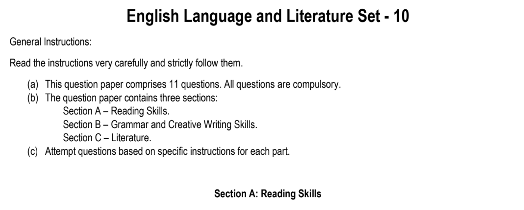 English Language and Literature Set - 10
