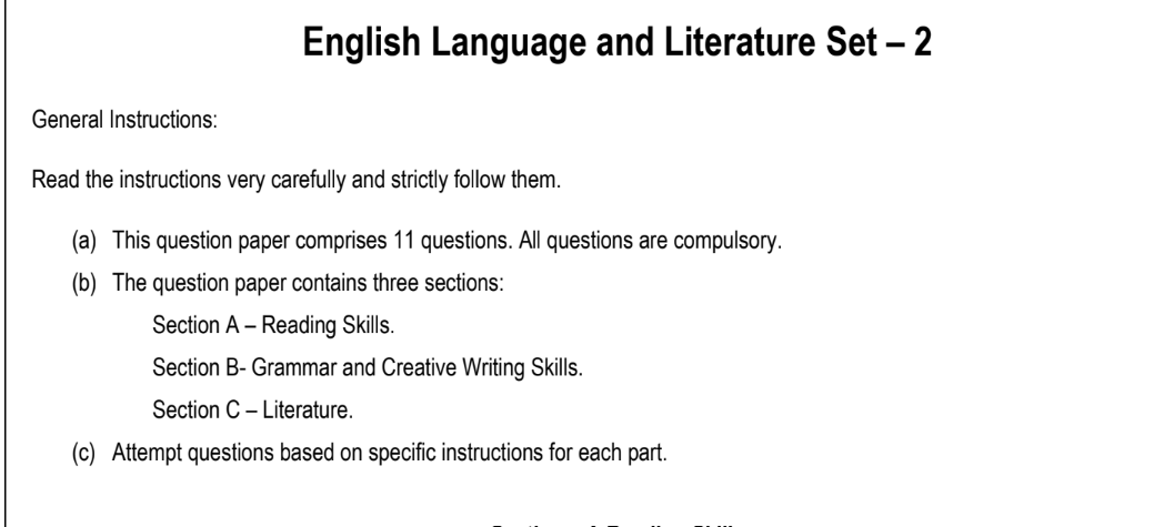 English Language and Literature Set – 2