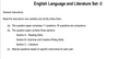 English Language and Literature Set -3