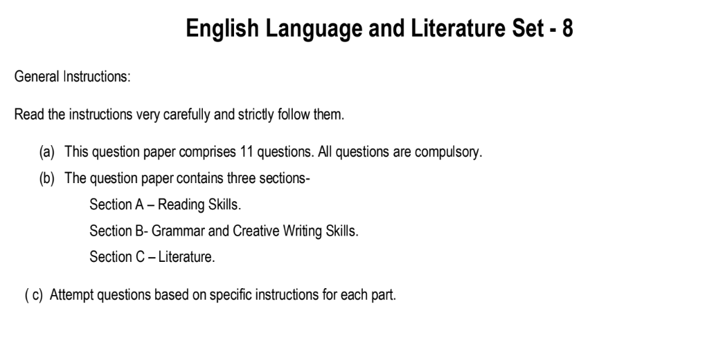 English Language and Literature Set - 8