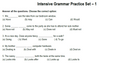 Intensive Grammar Practice Set – 1