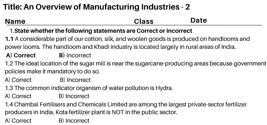 An Overview of Manufacturing Industries - 2