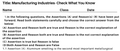 Manufacturing Industries- Check What You Know