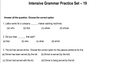 Intensive Grammar Practice Set – 19