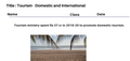 Tourism - Domestic and International