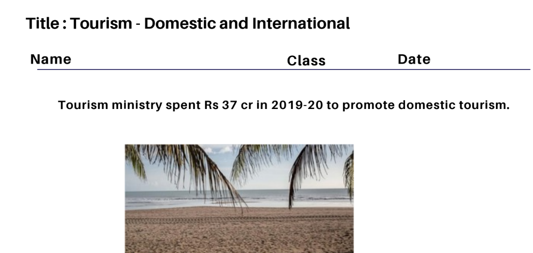 Tourism - Domestic and International