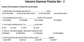 Intensive Grammar Practice Set – 3