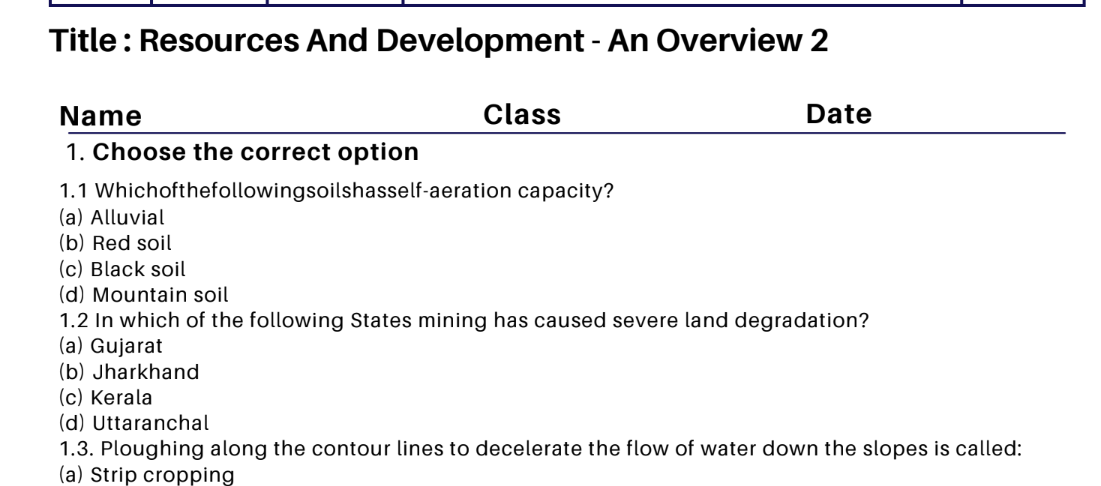 Resources And Development - An Overview 2