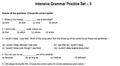 Intensive Grammar Practice Set – 5