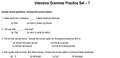 Intensive Grammar Practice Set – 7