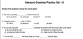 Intensive Grammar Practice Set – 8