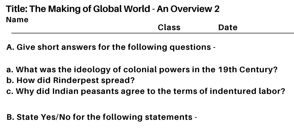 The Making of Global World - An Overview 2