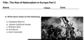 The Rise of Nationalism in Europe Part 2