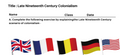Late Nineteenth Century Colonialism