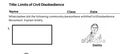 Limits of Civil Disobedience