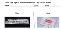 The Age of Industrialisation - My Go-To Brand