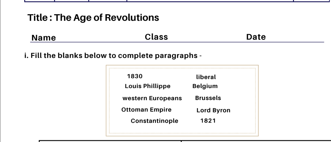The Age of Revolutions
