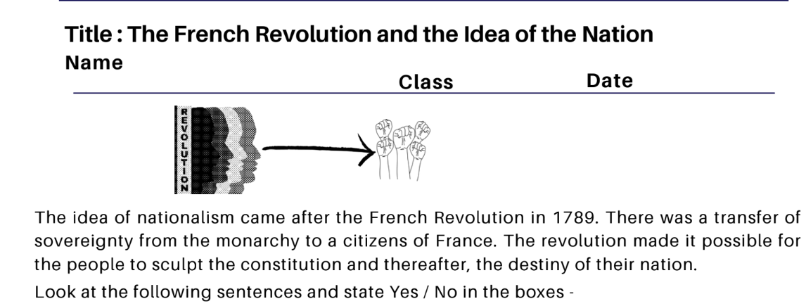 The French Revolution and the Idea of the Nation