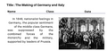 The Making of Germany and Italy