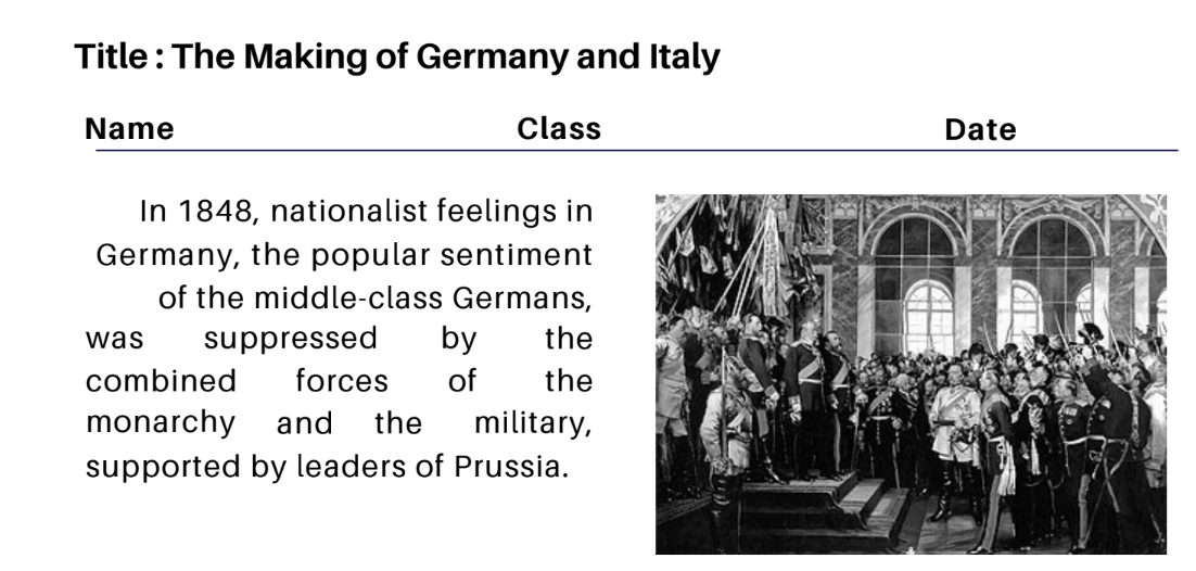 The Making of Germany and Italy