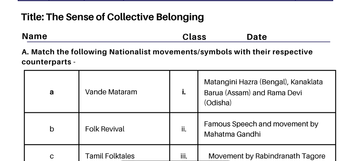 The Sense of Collective Belonging