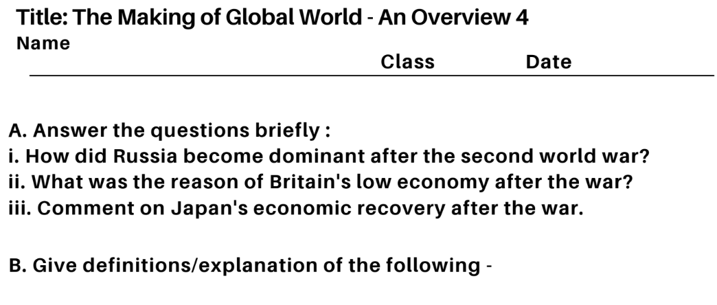 The Making of Global World - An Overview 4