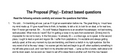 The Proposal (Play) - Extract based questions