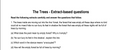The Trees - Extract-based questions