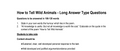 How to Tell Wild Animals - Long Answer Type Questions
