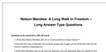 Nelson Mandela: A Long Walk to Freedom –  Long Answer Type Questions