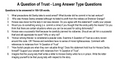 A Question of Trust - Long Answer Type Questions