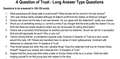 A Question of Trust - Long Answer Type Questions