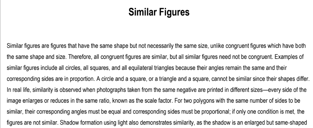 Similar Figures