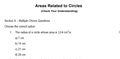 Areas Related to Circles