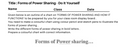Forms of Power Sharing - Do It Yourself