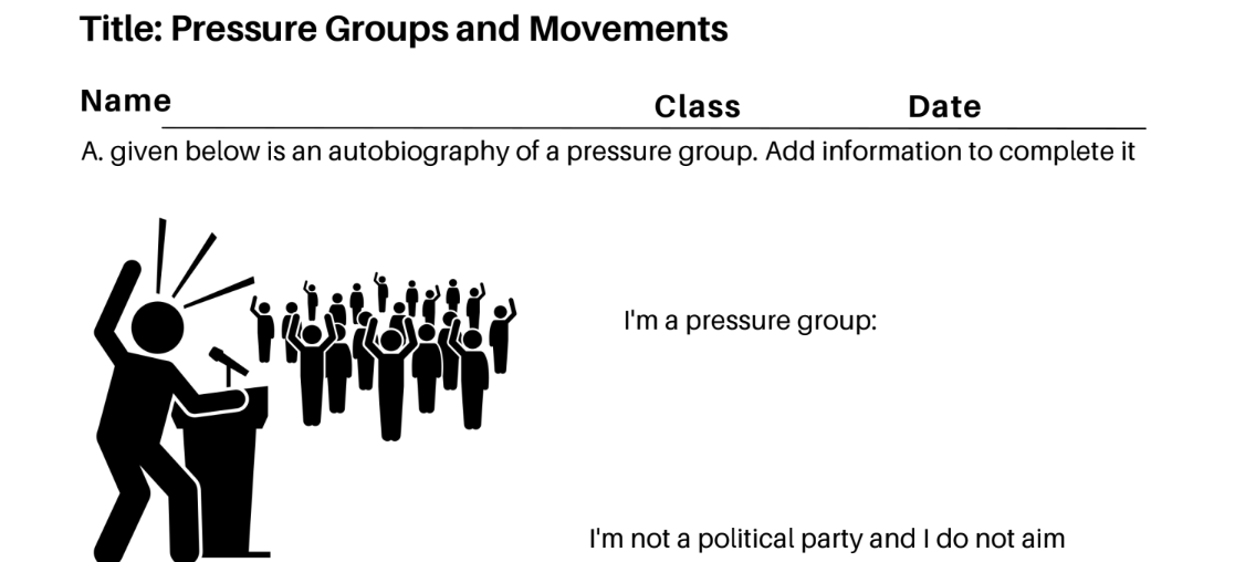 Pressure Groups and Movements