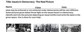 Issues In Democracy- The Real Picture