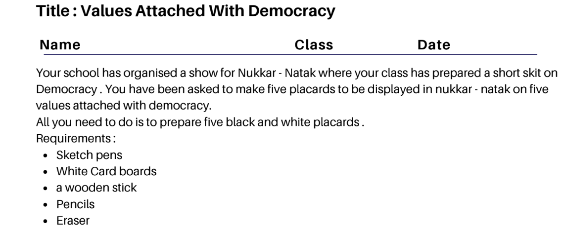 Values Attached With Democracy