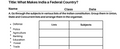 What Makes India a Federal Country?