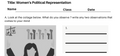 Women's Political Representation
