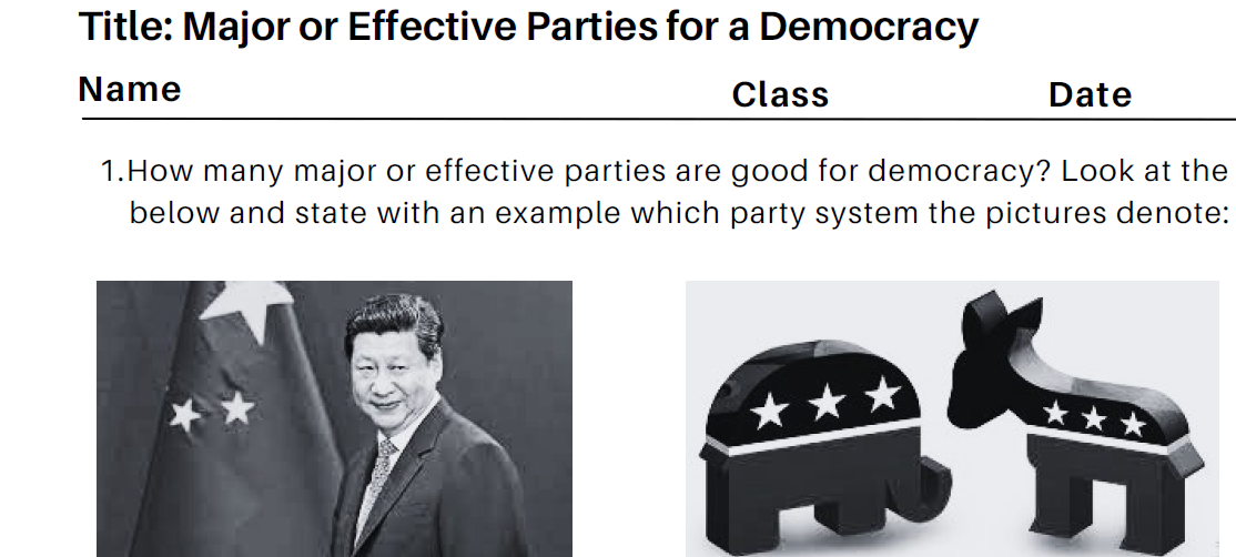 Major or Effective Parties for a Democracy