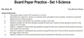 Board Paper Practice - Set 1-Science