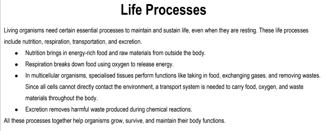 Life Processes